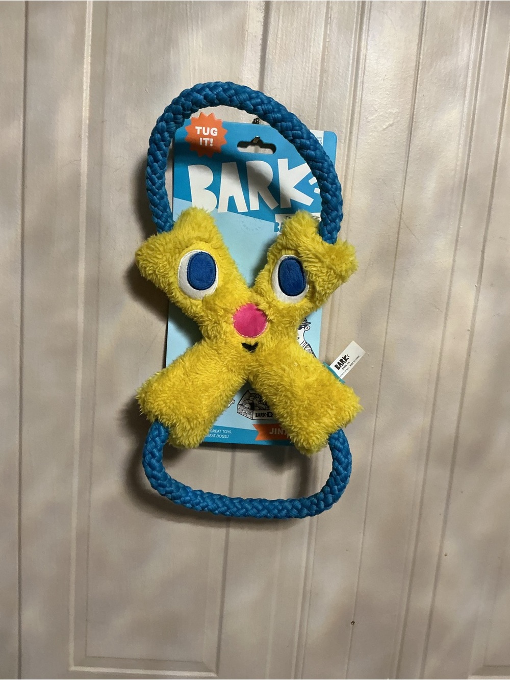 BRAND NEW BARK BOX DOG TOY TUG ROPE SQUEAKY New 14”